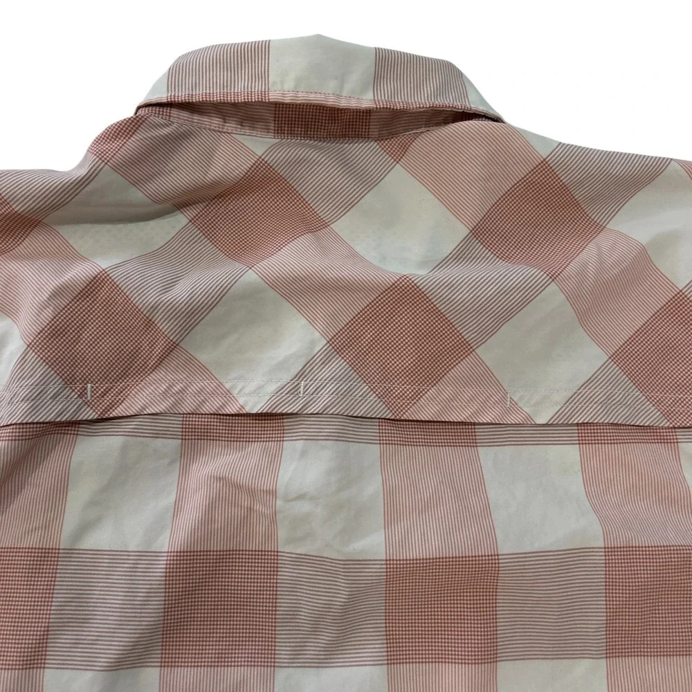 Howler Bros Men's Medium Airwave Shirt Coral Garcia Gingham Fishing Vented Back